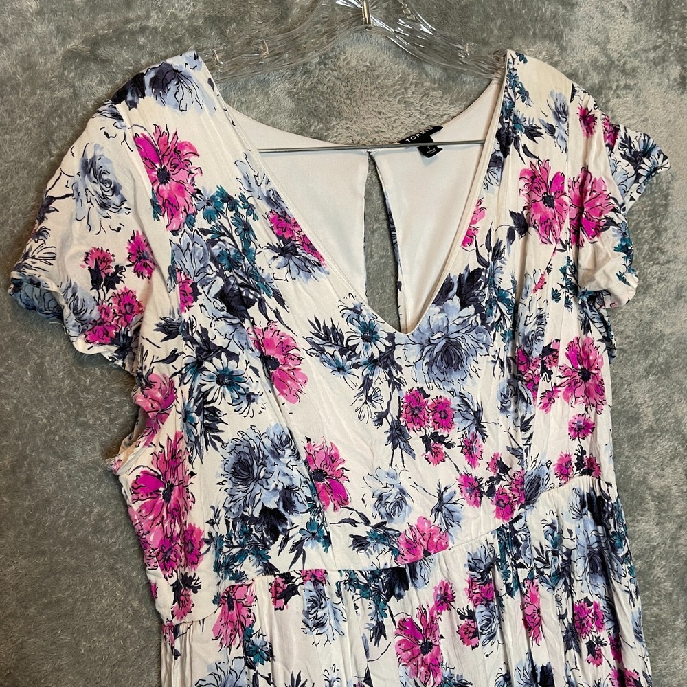 Torrid Women Floral Challis Maxi Dress Size 1X Plus Spring Garden Party Romantic
